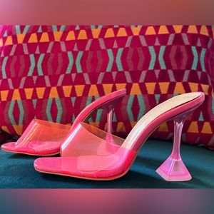 Pink high heel sandal